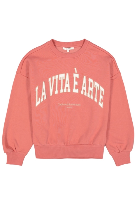 Garcia roze dames sweater | Vooraanzicht