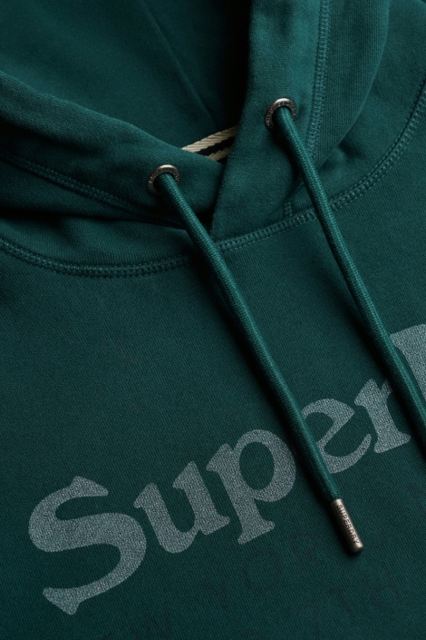 Superdry groene heren sweater | Close up