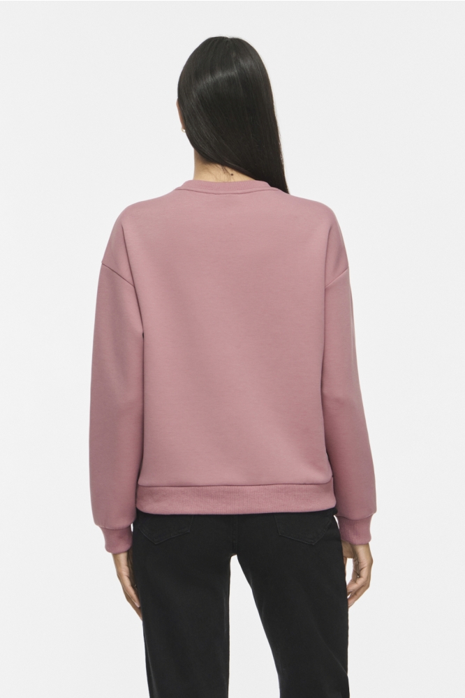 Vila roze dames sweater | Model achteraanzicht