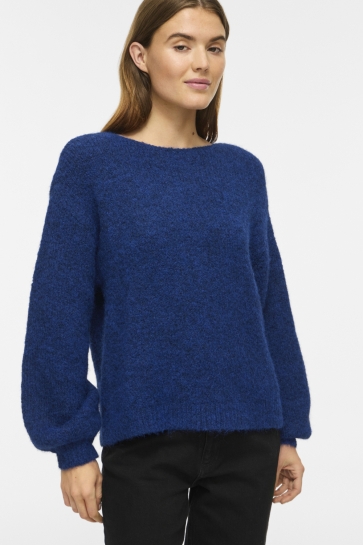 Vila Trui VIMARLEY L/S KNIT PULLOVER- NOOS 14110972 Navy Peony/MELANGE