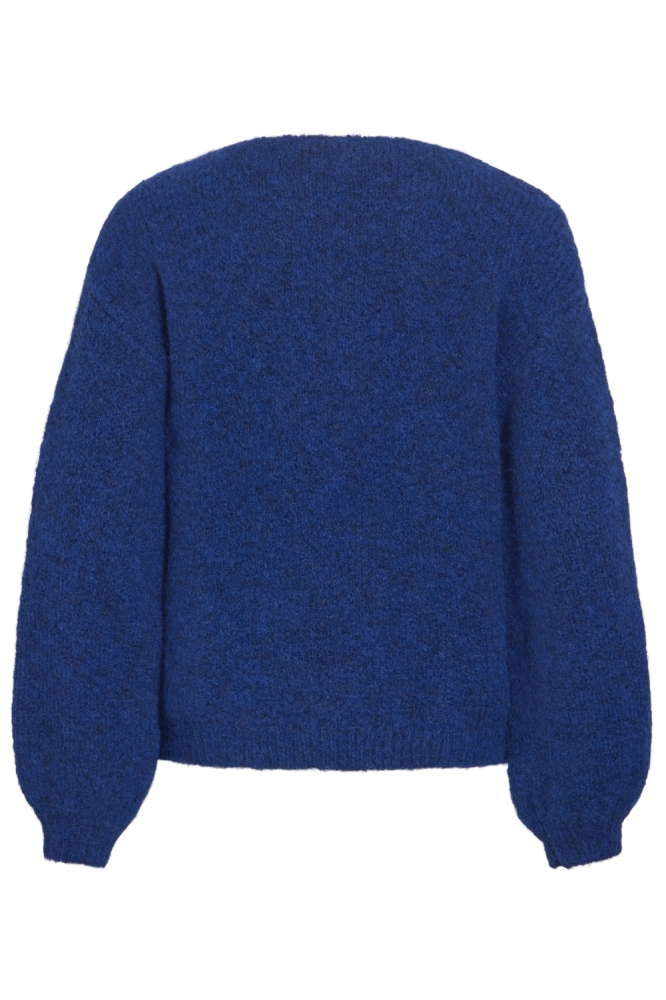 Vila blauwe dames trui | Achteraanzicht