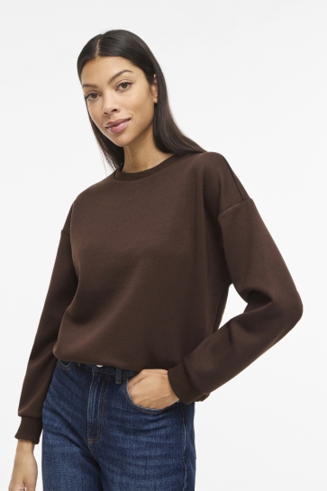 Vila Trui VISANDY L/S SWEAT TOP - NOOS 14103140 Coffee Bean