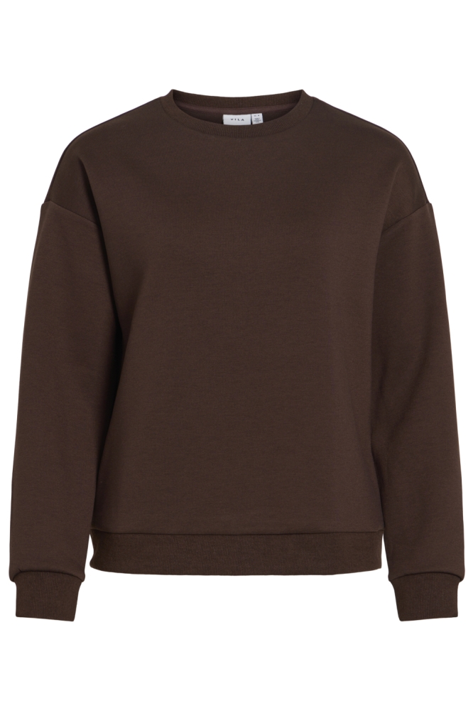Vila bruine dames sweater | Vooraanzicht