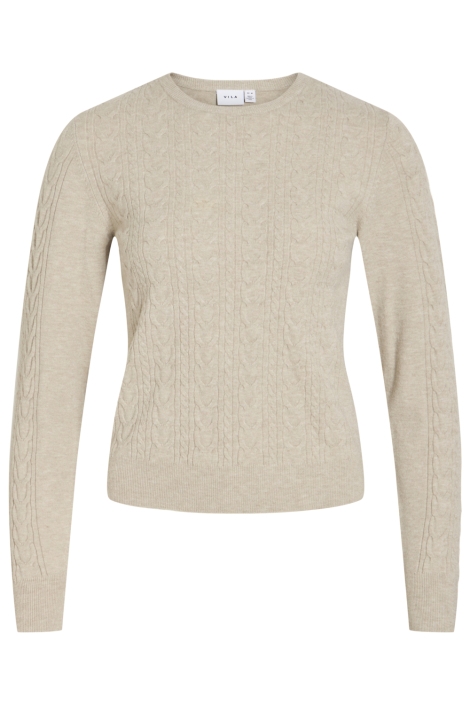 Vila beige dames trui | Vooraanzicht