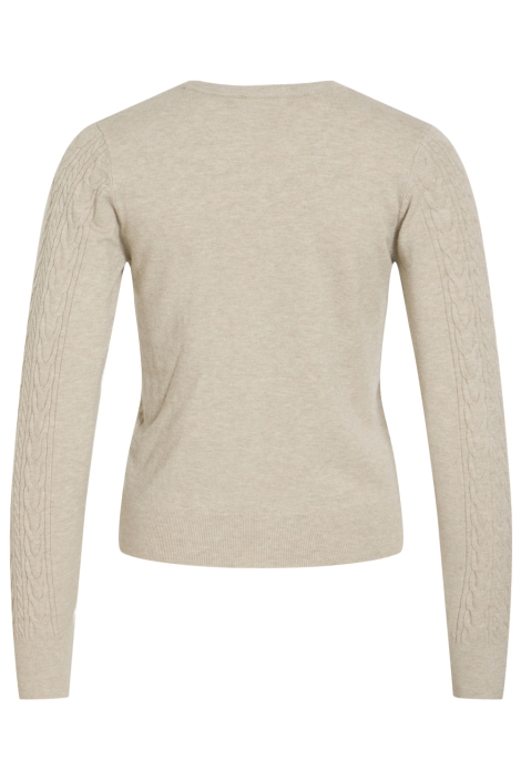 Vila beige dames trui | Achteraanzicht