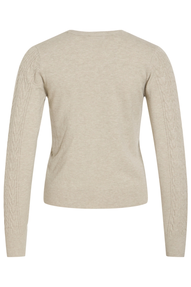 Vila beige dames trui | Achteraanzicht
