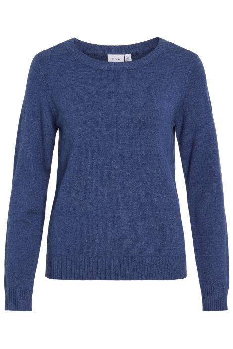 Vila blauwe dames trui | Vooraanzicht