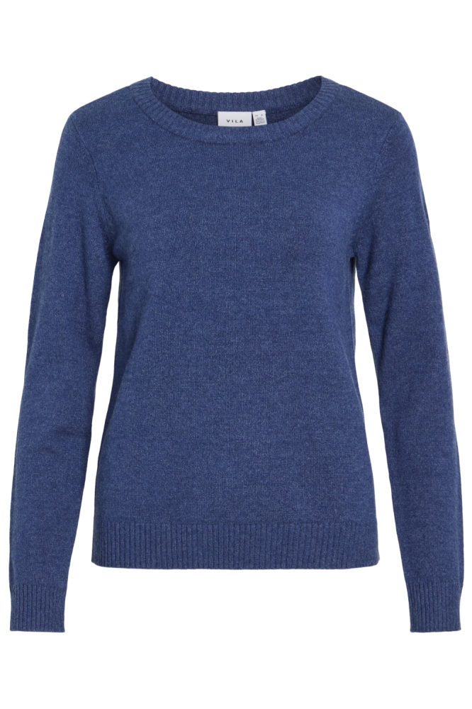 Vila blauwe dames trui | Vooraanzicht