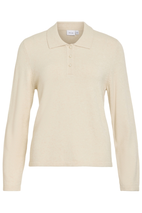 Vila beige dames trui | Vooraanzicht