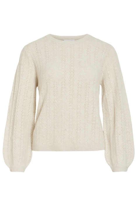 Vila beige dames trui | Vooraanzicht