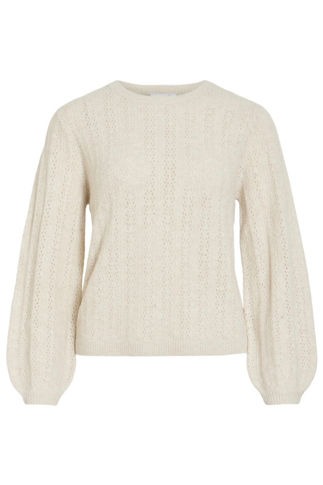 Vila beige dames trui | Vooraanzicht