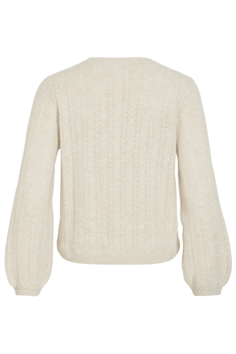 Vila beige dames trui | Achteraanzicht