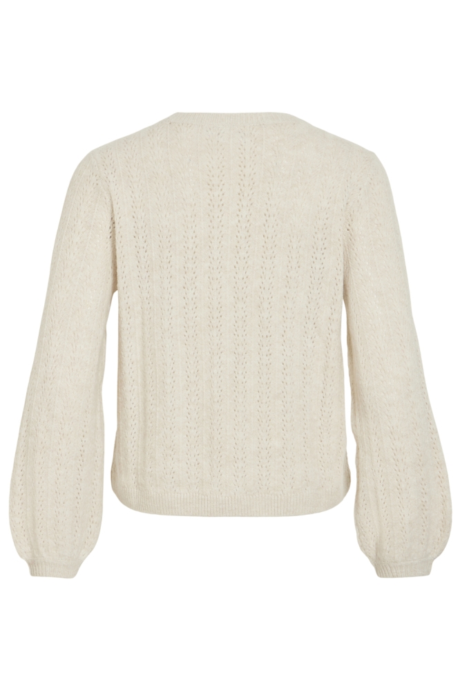 Vila beige dames trui | Achteraanzicht