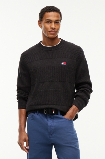 Tommy Jeans dm0dm23571 tjm reg textured swe Zwart