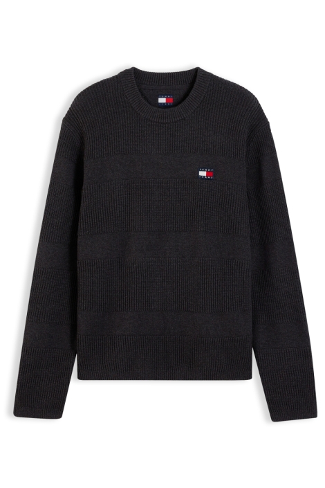 Tommy Jeans zwarte heren trui | Vooraanzicht
