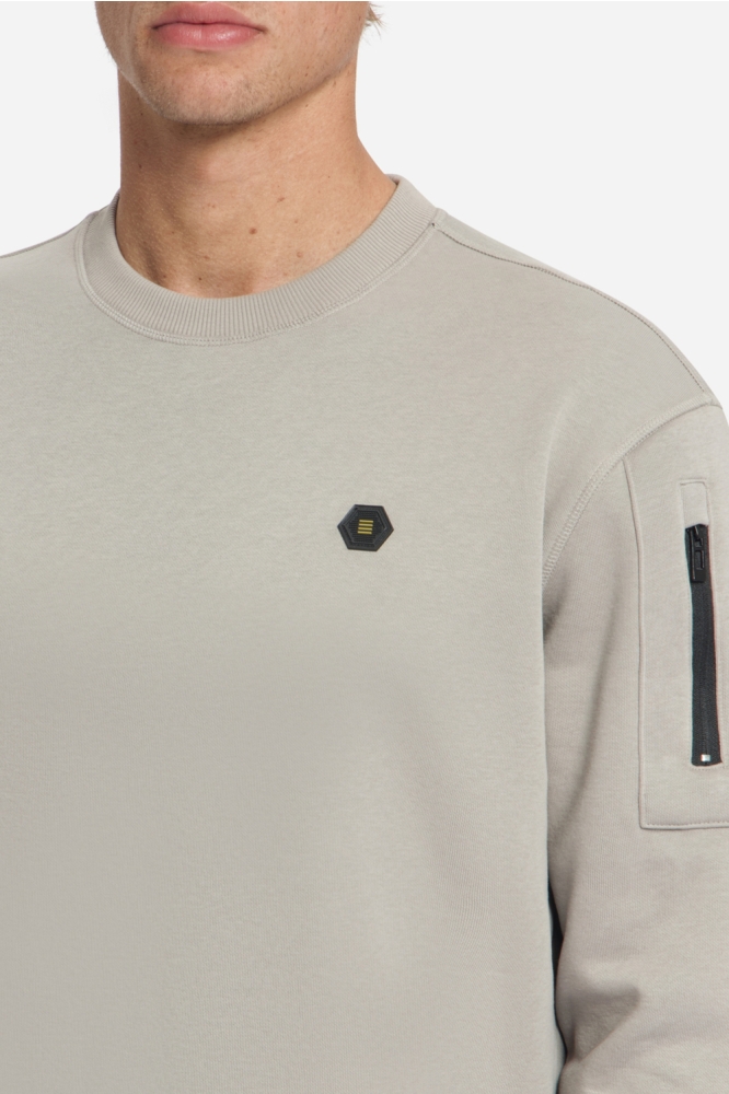 NO-EXCESS grijze heren sweater | Close up
