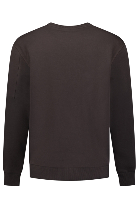 NO-EXCESS bruine heren sweater | Achteraanzicht