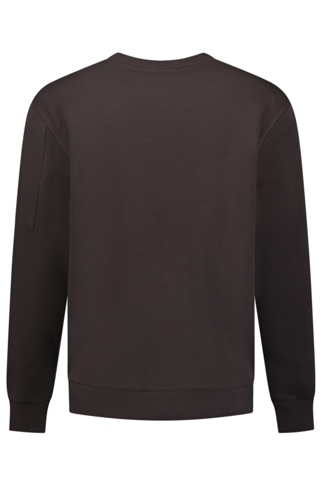 NO-EXCESS bruine heren sweater | Achteraanzicht