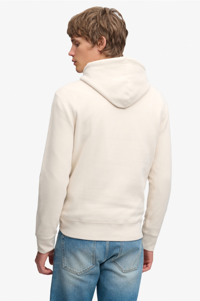 Superdry beige heren sweater | Model achteraanzicht