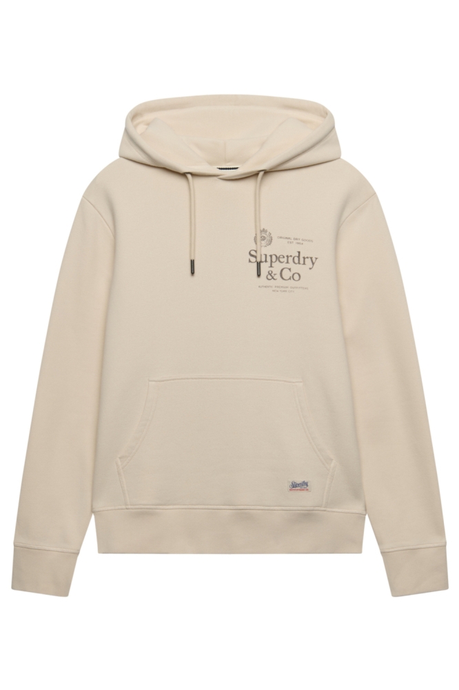 Superdry beige heren sweater | Vooraanzicht