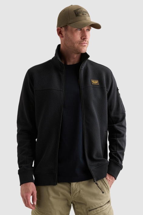 PME legend blauwe heren vest | Model vooraanzicht