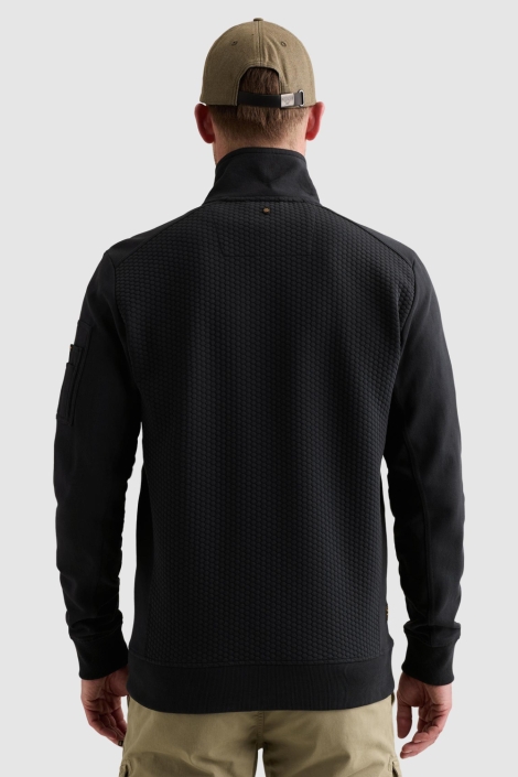 PME legend blauwe heren vest | Model achteraanzicht