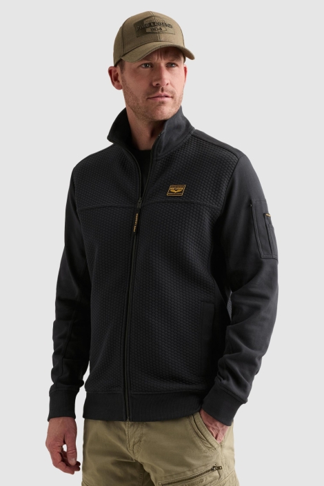 PME legend blauwe heren vest | Model vooraanzicht