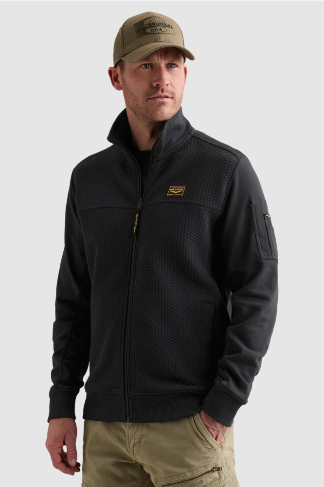 PME legend blauwe heren vest | Model vooraanzicht
