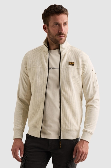 PME legend zip jacket jacquard interlock fren Grijs