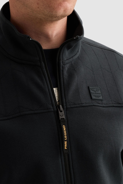 PME legend blauwe heren vest | Close up