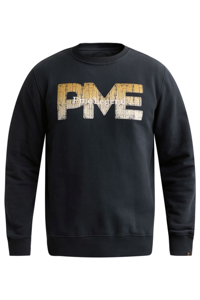 PME legend blauwe heren sweater | Vooraanzicht