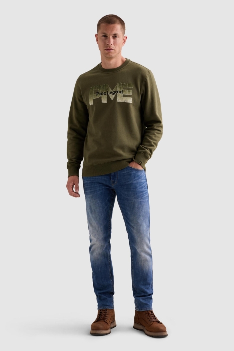 PME legend groene heren sweater | Model