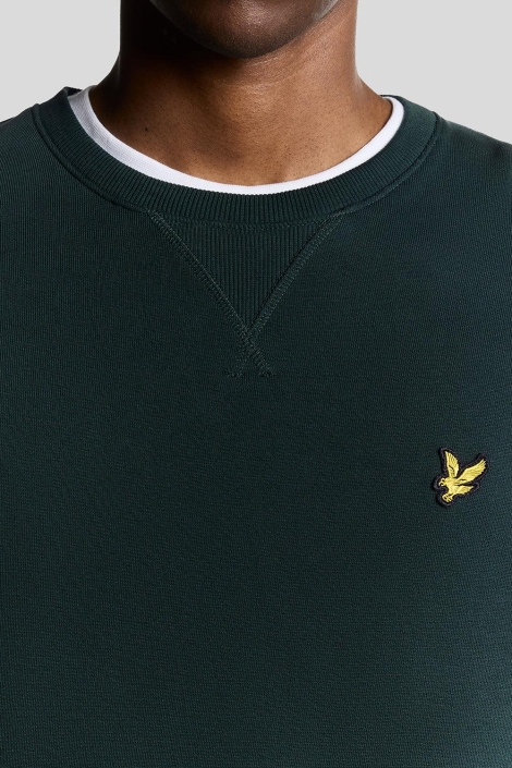 Lyle & Scott groene heren sweater | Close up