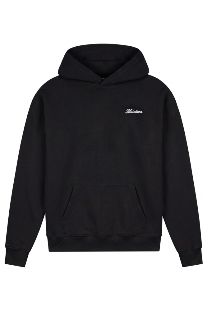Malelions zwarte heren sweater | Vooraanzicht