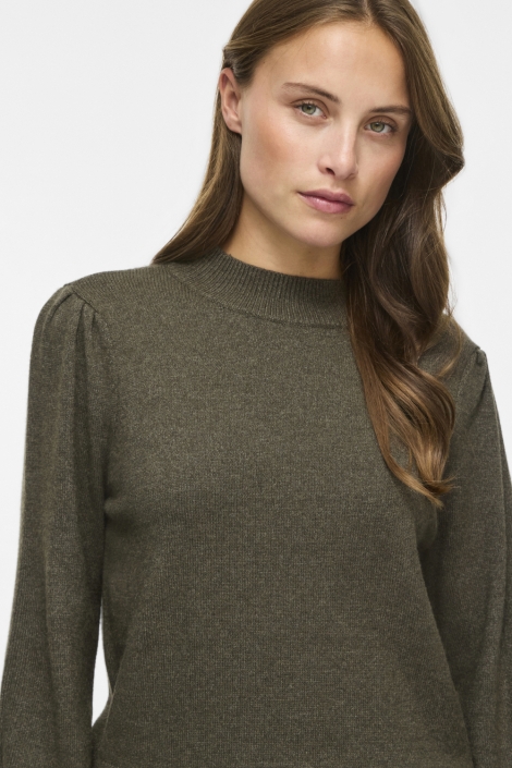 Vila groene dames trui | Close up