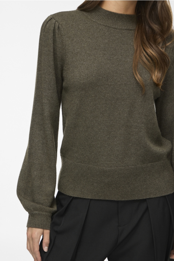 Vila groene dames trui | Close up