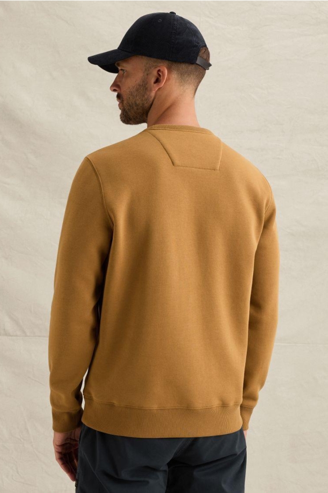 PME legend gele heren sweater | Model achteraanzicht