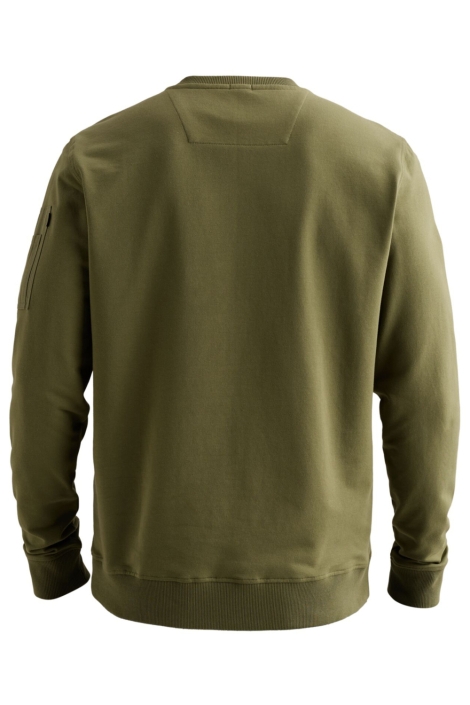 PME legend groene heren sweater | Achteraanzicht
