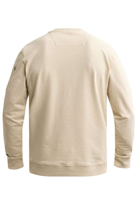 PME legend beige heren sweater | Achteraanzicht