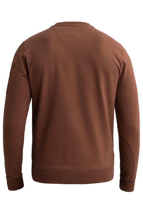 PME legend bruine heren sweater | Achteraanzicht