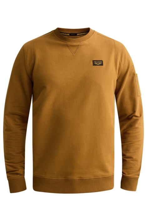 PME legend gele heren sweater | Vooraanzicht