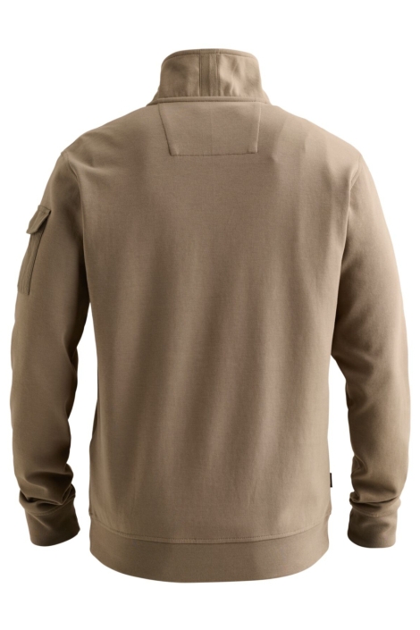 PME legend taupe heren sweater | Achteraanzicht