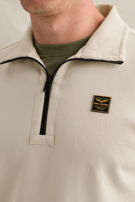 PME legend beige heren sweater | Close up