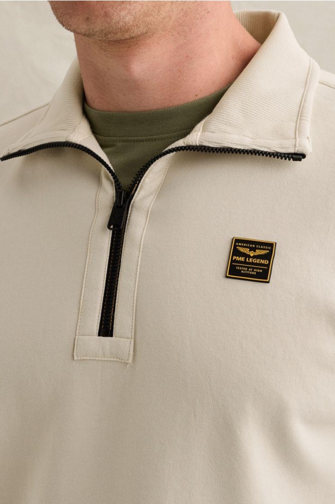 PME legend beige heren sweater | Close up