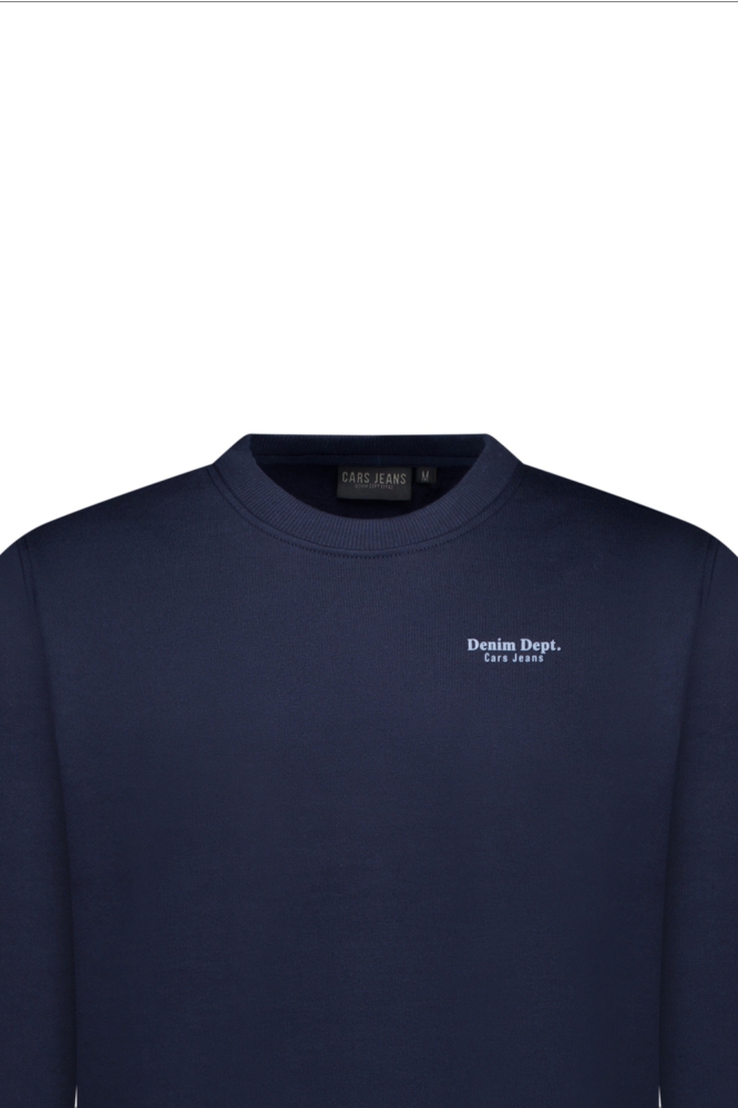 Cars blauwe heren sweater | Close up