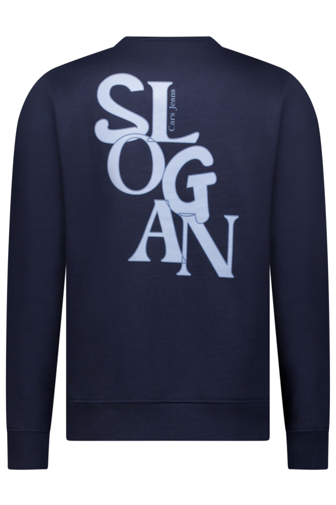 Cars blauwe heren sweater | Achteraanzicht