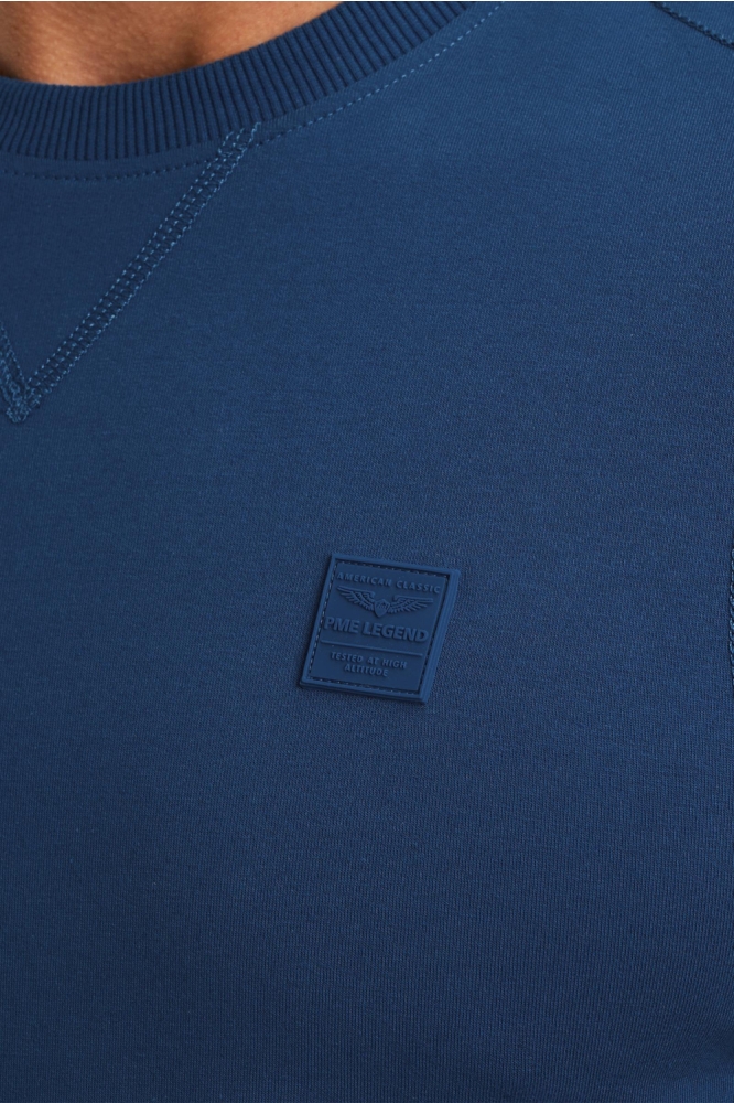 PME legend blauwe heren sweater | Close up