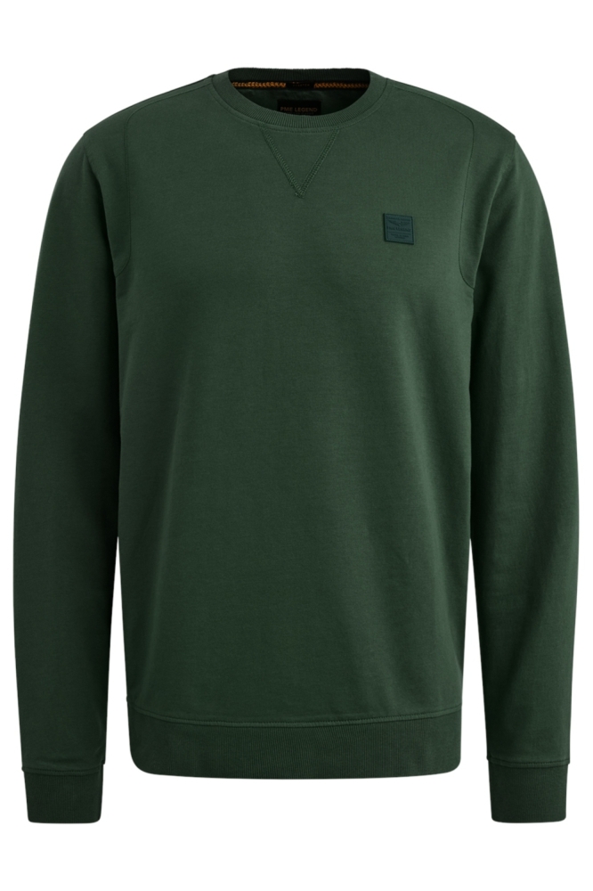 PME legend groene heren sweater | Vooraanzicht