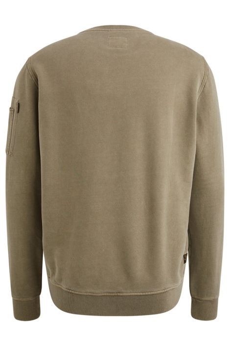 PME legend groene heren sweater | Achteraanzicht