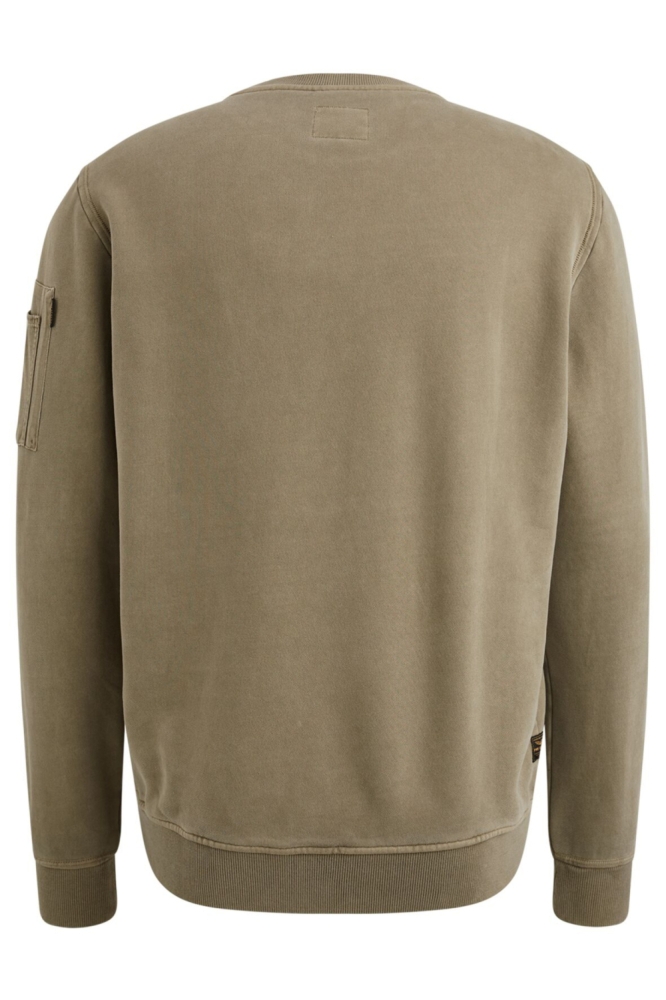 PME legend groene heren sweater | Achteraanzicht